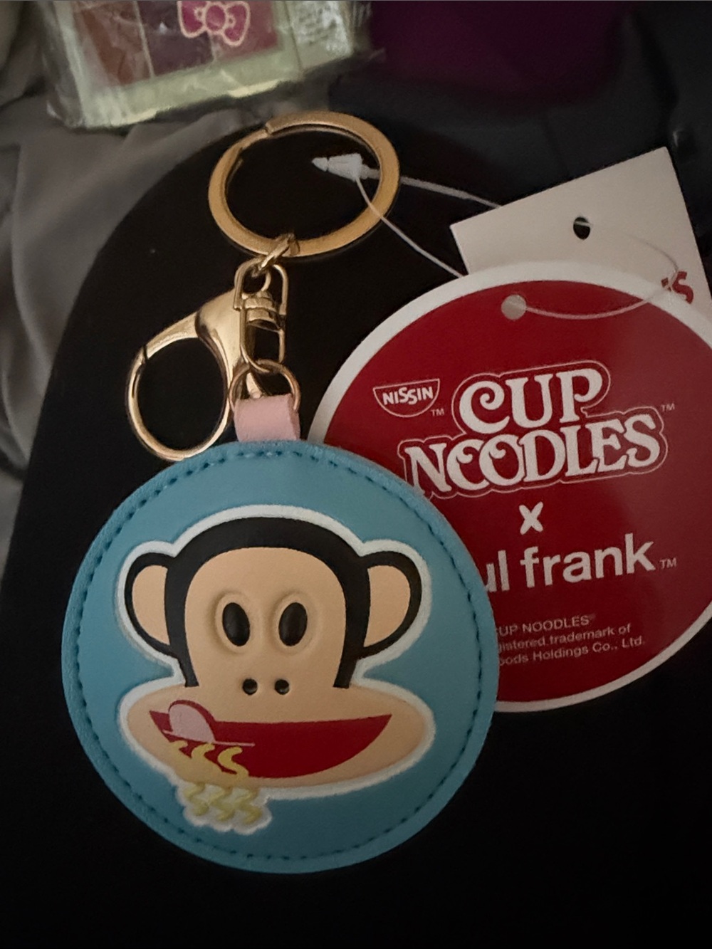 Paul Frank x Cup Noodles Blue Monkey Keychain